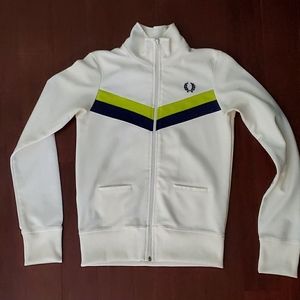 Fred Perry Jacket Ivory with Navy and Lime